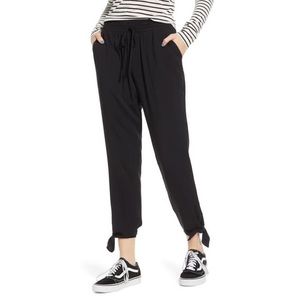 Ankle Tie Black Pants